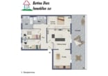 Grundriss - DIETZ: Moderne und helle 4-Wohnung im 3. OG , 1 Terrasse, Aufzug und 2 TG-Stellplätzen in Rödermark!
