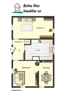 DIETZ: 2 Wohnungen! Haupthaus mit 110qm + Nebengebäude mit 54m² in zentraler Lage von Münster! - Fachwerkhaus EG (672475)