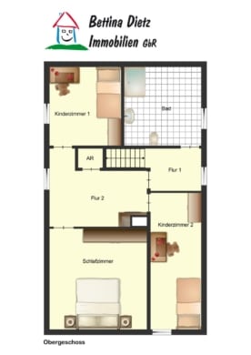 DIETZ: 2 Wohnungen! Haupthaus mit 110qm + Nebengebäude mit 54m² in zentraler Lage von Münster! - Fachwerkhaus OG (672476)