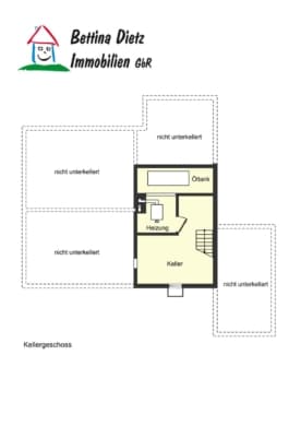 DIETZ: Bungalow mit 4 Zimmern in TOP-Randlage von Dieburg mit Garage / Car-Port und Keller - Grundriss KG (667933)