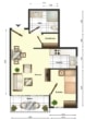 Grundriss - DIETZ: Barrierefreie 2-Zimmerwohnung mit EBK und Tiefgaragen-Stpl. in zentraler Lage von Dieburg!