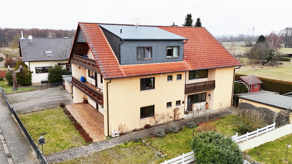 Seitliche Luftansicht