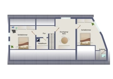 DIETZ: Gepflegtes Fachwerkhaus mit Garten, kleinem Nebengebäude im Babenhausen OT Harpertshausen! - Grundriss Dachgeschoss (643375)