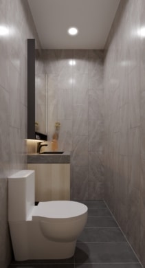 DIETZ: Bauträgergrundstück mit Baugenehmigung für 2 Mehrfamilienhäuser! TOP Lage und S-Bahn-nah! - Gäste-WC (637125)