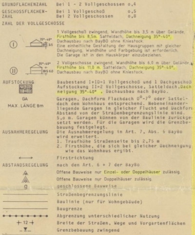 DIETZ: Feldrandlagen-Baugrundstück für 1-2 Familienhaus in Großostheim zu verkaufen! - Ausschnitt Festsetzungen Bebauungsplan (697018)