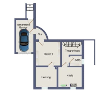 DIETZ: Bezahlbares modernisiertes EFH mit Garage – PV – Klima – Wärmepumpe in Kleestadt! - Grundriss KG (642998)