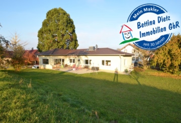 DIETZ: Bungalowimmobilie mit viel Wiesenfläche in einer herrlichen Feldrandlage von Otzberg! - Riesen-Bungalow (660691)