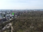 DIETZ: Neuwertige 4-Zimmer-Wohnung mit Balkon, Kaminofen, TG-Stellplatz - Am Fechenheimer Wald! - Luftbild Park und Skyline