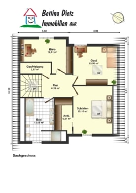 Neuwertiges Einfamilienhaus mit TOP-Ausstattung! Garage, gepflegter Garten in Hergershausen! - Grundriss Dachgeschoss (642830)