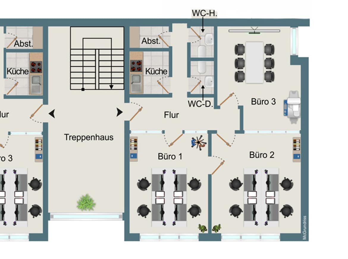 Grundriss Büro