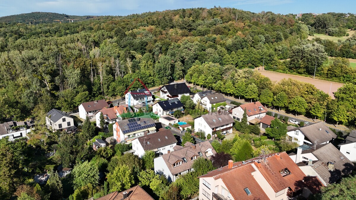 Waldrand Luftansicht