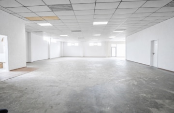 DIETZ: Industriegebäude – Wohnen u. Arbeiten! Große Halle, Büroraum, Stellplätze und Betriebswohnung - Halle (695895)