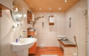 Badezimmer mit Dusche - DIETZ: Industriegebäude – Wohnen u. Arbeiten! Große Halle, Büroraum, Stellplätze und Betriebswohnung