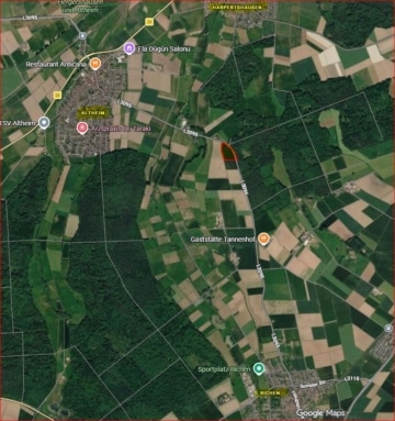 DIETZ: Ackerlandfläche direkt an einer Landstraße zu verkaufen zwischen Groß-Umstadt und Münster! - Lage (691138)