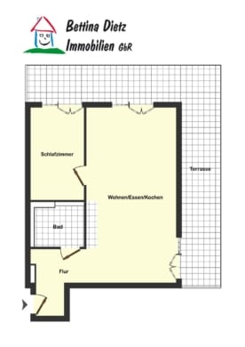 DIETZ: Moderne und helle 2-Zimmerwohnung im EG! mit 2 TG-Stellplatz und Kellerraum! - Grundriss EG (660008)
