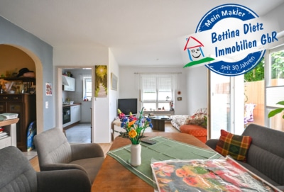 DIETZ: Gepflegte 2 Zimmer – Erdgeschosswohnung mit Balkon und Kellerraum in Eppertshausen! - Offener Wohn- und Essbereich (697708)