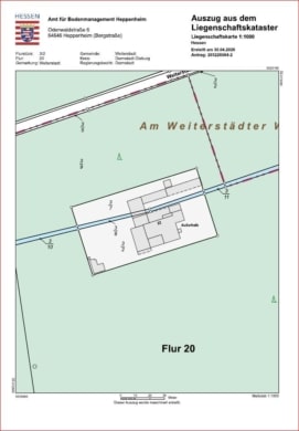 DIETZ: Sanierungsbedürftiges Hotel in idyllischer Waldrandlage von Weiterstadt mit 33 Zimmern! - Lageplan (679018)