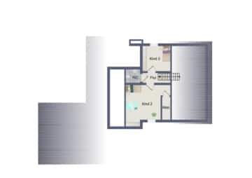 DIETZ: Freiwerdendes, liebevolles 2-Familienhaus-Anwesen in attraktiver Wohnlage von Klein-Zimmern! - Grundriss Dachgeschoss (653779)