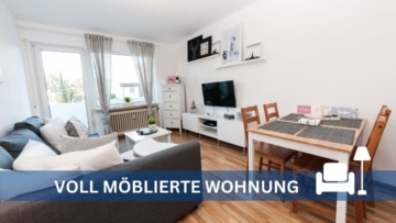 DIETZ: Voll möblierte moderne 2 Zimmer Erdgeschoss-Wohnung mit Balkon!, 64832 Babenhausen, Erdgeschosswohnung