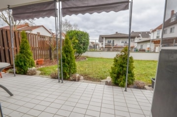 DIETZ: Voll-möblierte 2-Zimmer-Terrassenwohnung mit barrierefreier Dusche in ruhiger Lage – Münster! - Blick über die Terrasse (658103)