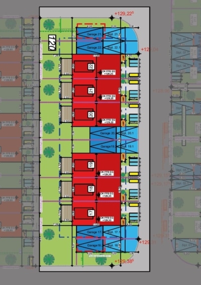 DIETZ: 6 Reihenhausgrundstücke mit Baugenehmigungen im neuen Babenhäuser Wohnquartier Kaisergärten! - Lageplan (698508)