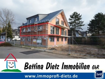 **VERMIETET**DIETZ: NEUBAU-ERSTBEZUG 2 Zimmerwohnung mit Fußbodenheizung – Balkon – KFZ-Stellplaz im Niedrigenergiehaus!, 64859 Eppertshausen, Etagenwohnung