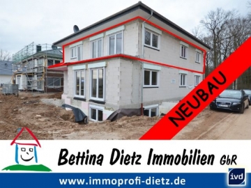 **VERMIETET**DIETZ: CAMPUS-GEBIET! 4 Zimmer-Neubauwohnung mit 70,-EUR Nebenkosten durch Erdwärmepumpe! Waldrandlage!, 64807 Dieburg, Etagenwohnung