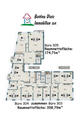 **VERMIETET**DIETZ: Provisionsfreie günstige Flächen im REPRÄSENTATIVEN Bürogebäude, 63179 Obertshausen, Bürofläche