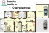 **VERKAUFT**DIETZ: Neubau 4 Zimmerwohnung mit gehobener Ausstattung, Garage, optionales Gartengrundstück uvm. - Grundriss OG schematisch